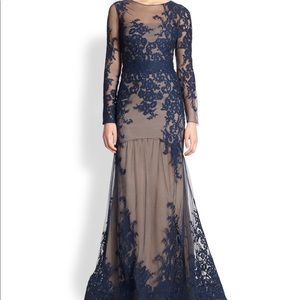 Marchesa Notte lace and floral mermaid gown